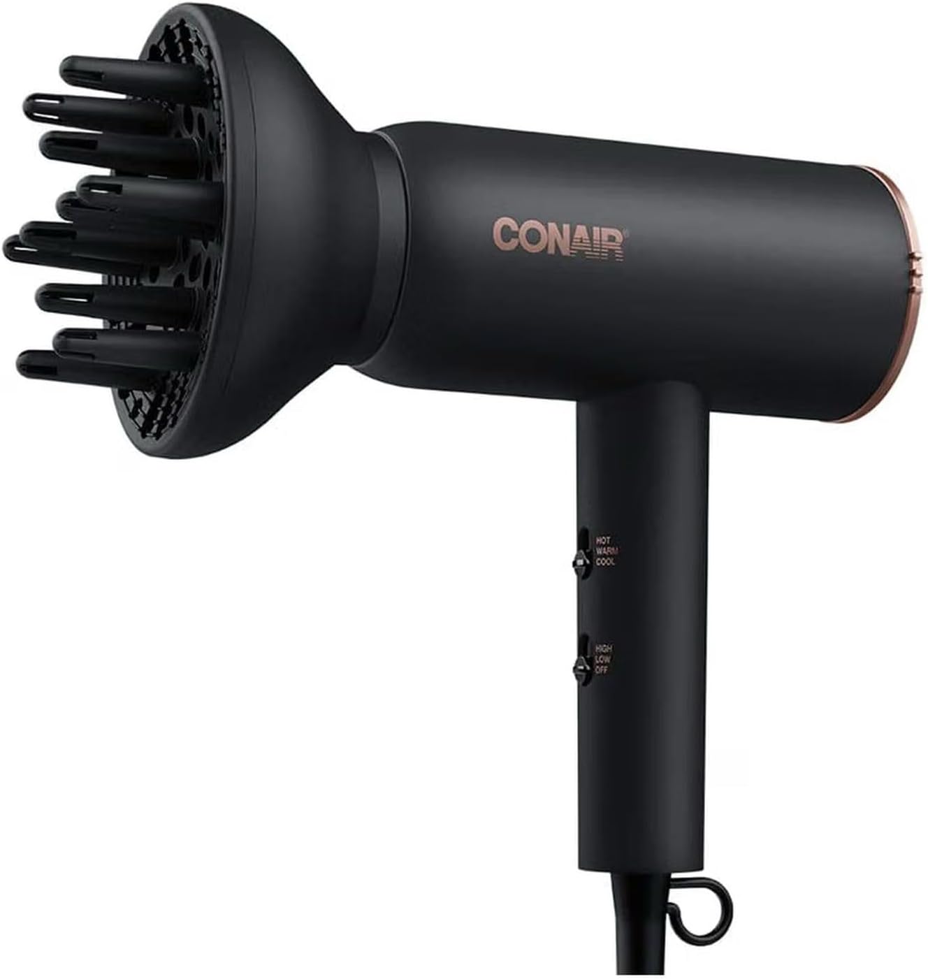 Conair SECADORA 1875W HAMMER NEGRA | Secado ultrarrápido y potente con motor DC de 1875W