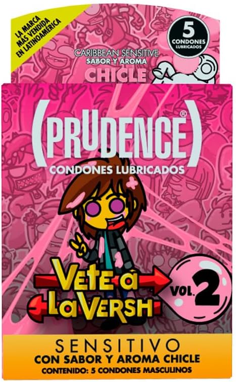 Edición Especial Chicle VALV, Condón Sensitivo, Caja con 5 Condones