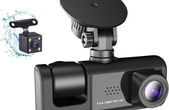 Domary 3 Cámaras Dash CAM Multi-Idioma Claro Espejo retrovisor para automóvil Grabación de Video