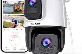 Tenda Cámara RH9 WiFi Exterior 2K+2K, PTZ 360° Doble Lente