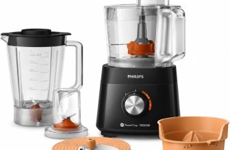 Philips Multiprocesadora PowerChop 1000W, 6 Accesorios, Negro
