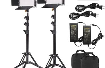 2 Pack Luz de Video LED 660 Bombillas LED Panel de Luz Bicolor 3200-5600K CRI 85+