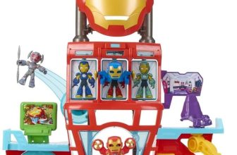 Marvel Iron Man Cuartel General Set de Juego 2 en 1