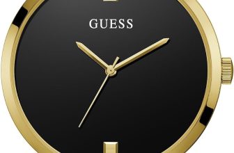 Men Analog Quartz Watch with Stainless Steel Strap, Gold, 21.8