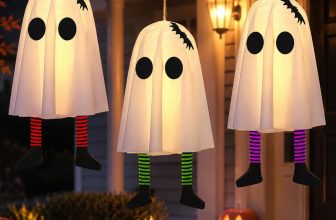 Fantasmas Colgantes Halloween con Luces LED