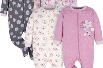 Gerber Baby-Girls – Paquete de 4 pies Sleep ‘N Play, Jardín lavanda