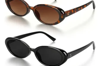 Bedance Lentes Polarizados UV400 Ovalados Negro/Marrón