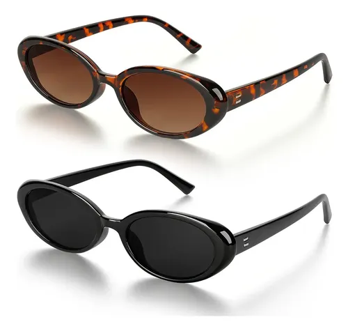 Bedance Lentes Polarizados UV400 Ovalados Negro/Marrón