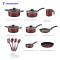 Batería de Cocina Tramontina Turim Rojo 16 piezas