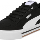 PUMA, Tenis Court Classic Vulcanizado, Unisex, Blanco con Negro, Talla 25,5