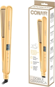 Alaciadora 1″ Doble Ceramica Digital Amarilla Conair