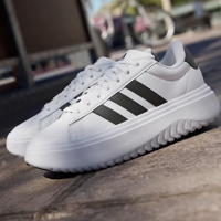 Adidas Tenis Grand Court Platforma Mujer Casual Blanco