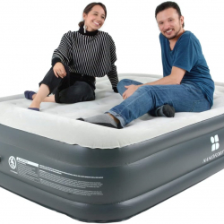 Colchon Inflable Queen Size Bomba Incluida