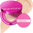SKINTIFIC Base de Maquillaje Cushion de Alta Cobertura y Acabado Glow