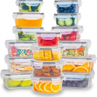 Redlemon Contenedores para Alimentos (16 Pz con Tapa Hermética aplica el cupon del 50%