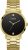Men Analog Quartz Watch with Stainless Steel Strap, Gold, 21.8