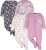 Gerber Baby-Girls – Paquete de 4 pies Sleep ‘N Play, Jardín lavanda