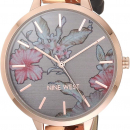 Nine West – Reloj de pulsera con esfera floral para mujer