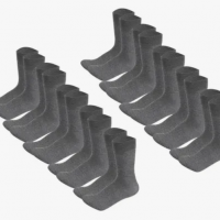 10 Pares Calcetines Largas Para Hombre Khan Succión Gris