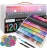 Marcadores Doble Punta IFORU 120 Colores Plumones Punta Pincel Kit Escolar