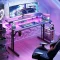 Escritorio Gamer RGB 100x60cm con Tomas y Luces LED