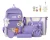 Pack 6 Mochilas Escolares Niños/Niñas Impermeable Lila