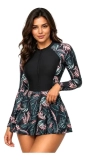 Mercado libre: Bañador Vestido Largo Manga Larga Protección Solar Negro XL