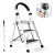 Escalera Tijera Acero Inoxidable 3 Peldaños Plegable