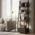 Estante de Pared con 2 Cajones Organizador Negro