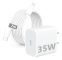 Cargador 35W Rápido iPhone 14/13/12 + Cable 2m