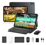 Tablet Tabwee T60 Pro de 13.4 pulgadas 24 GB+256 GB Android 16 Batería 10000 mAh Color negro 120HZ
