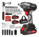 Llave de Impacto LUCKSSY 21V 520Nm + 2 Baterías