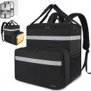 Mochila De Repartidor Delivery De Comida, Expandible Con Tiras Reflectantes