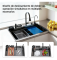 Mercado libre: Fregadero Acero Inoxidable Negro 80×45 – Diseño Cascada