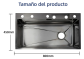 Mercado libre: Fregadero Acero Inoxidable Negro 80×45 – Diseño Cascada