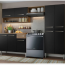 Cocina Integral Completa Emilly Pop 229 cm 2 Marrón Negro Madesa