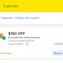 Cupon Mercado Libre: | $150 OFF | Min. $1500