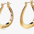 GUESS arete de aro pequeños con logotipo ovalado