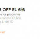 Cupon Mercado Libre: | $166 OFF | Min. $1,660