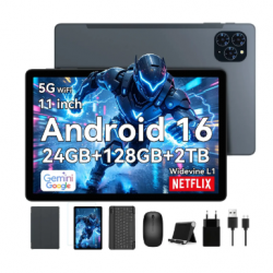 Tablet Tabwee T90 de 11″ con Android 16, 24 GB RAM y Teclado + Ratón