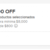 Cupon Mercado Libre: | $800  OFF | Min. $8000
