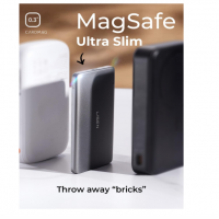LISEN Batería Portátil de Teléfonos 5000mAh, Power Bank Inalámbrico 15W Ultra Delgada USB C